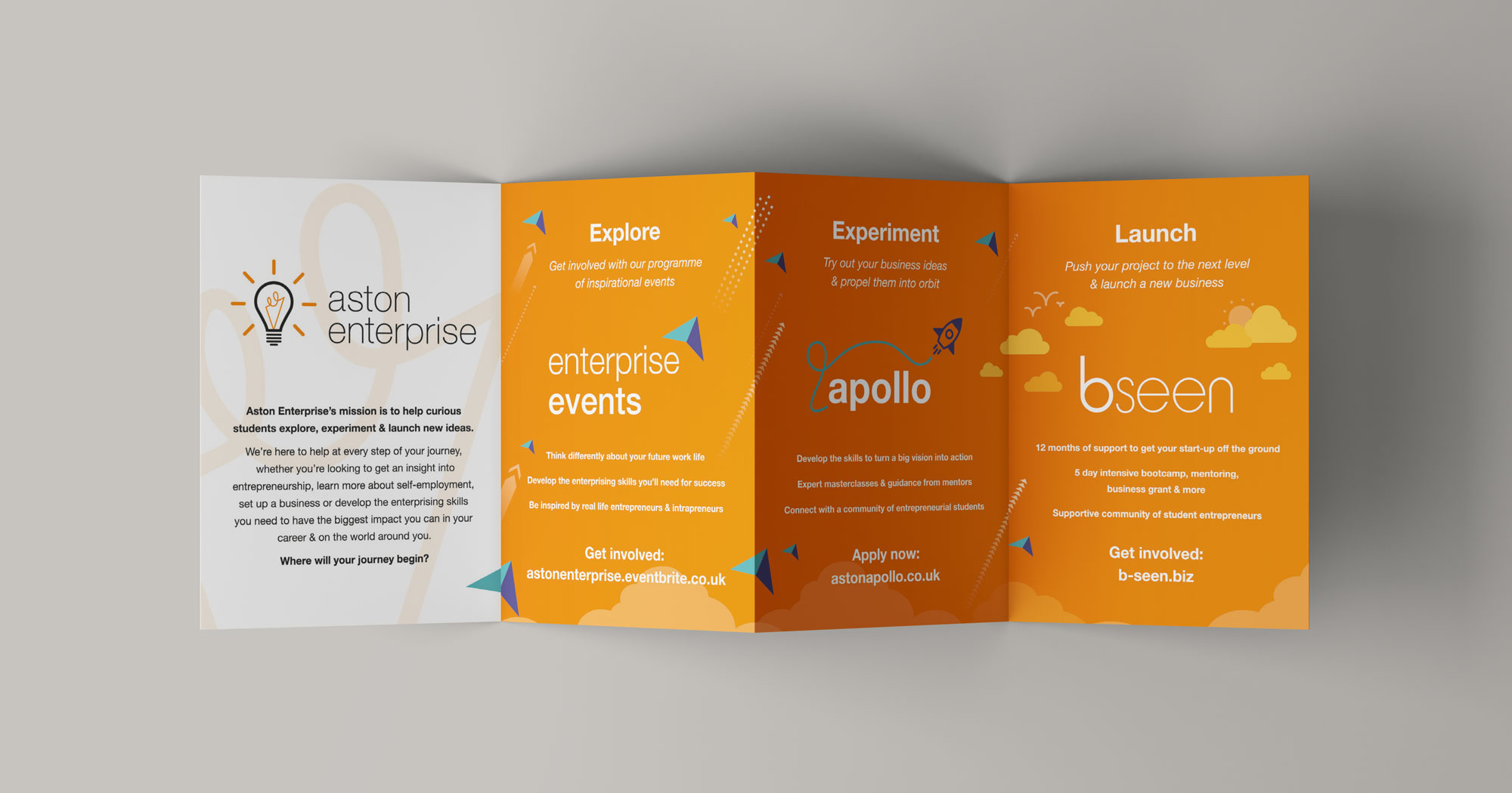 Aston Enterprise folded leaflet