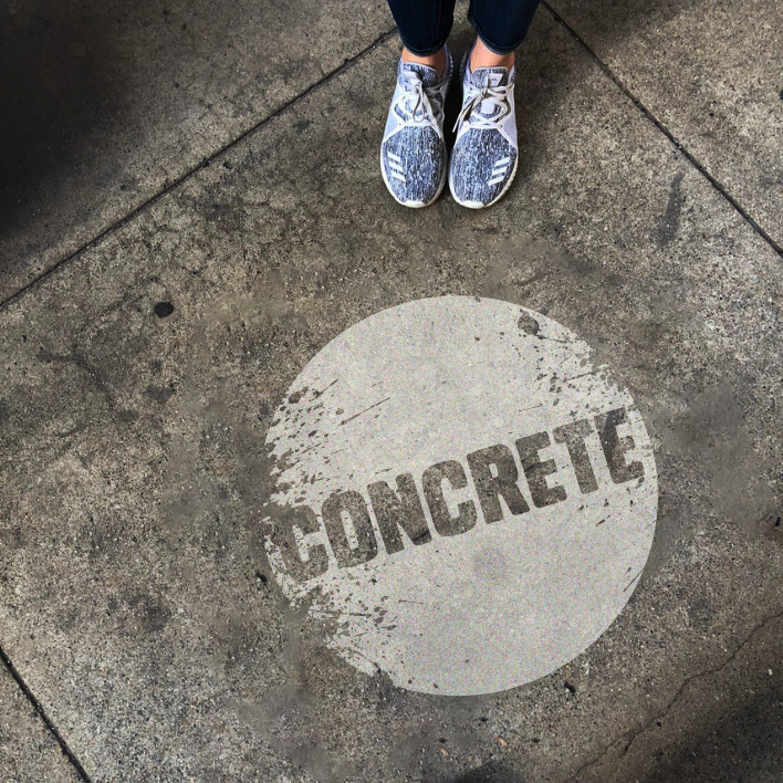 Concrete clean grafitti