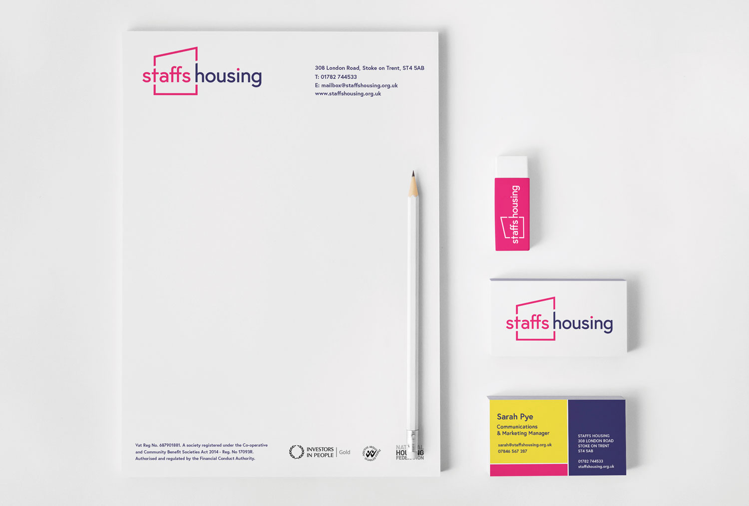 Staffs Housing stationery set